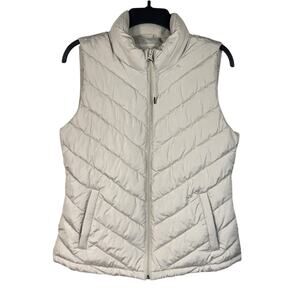Gap Medium Quilted Vest Jacket Full-Zip Pockets Collared Lined Sleeveless New